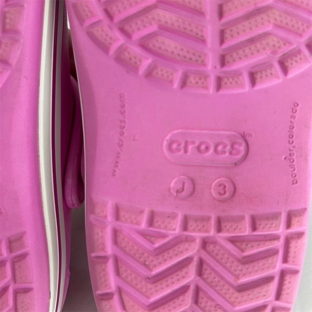 Crocs Crocband Girls Size 3 Pink Clogs Sandals Casual Shoes - Picture 11 of 11